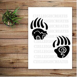 *2 for $20* pair of Bear Claw Vinyl decals  stickers Handcrafted